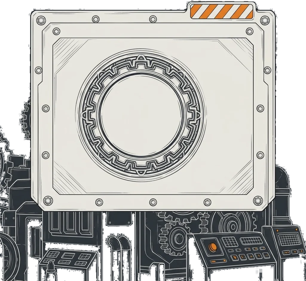 The reply plate: riveted to the deck, stamped, its centre left blank for the team's answer